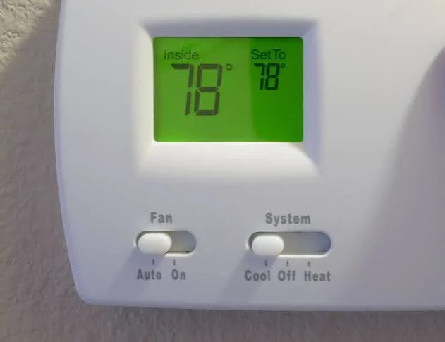 Smart digital thermostat holding cooling at 78 degrees in Rancho Bernardo