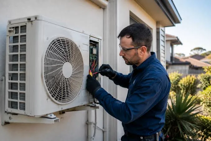Detailed electrical circuit diagnostic testing on a Solana Beach heat pump inverter control board measuring DC bus voltage